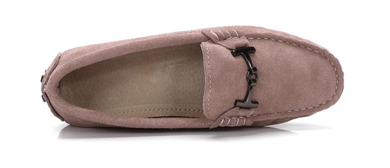 Nayah Dames Leren Driving Zwarte Loafer - Zwart