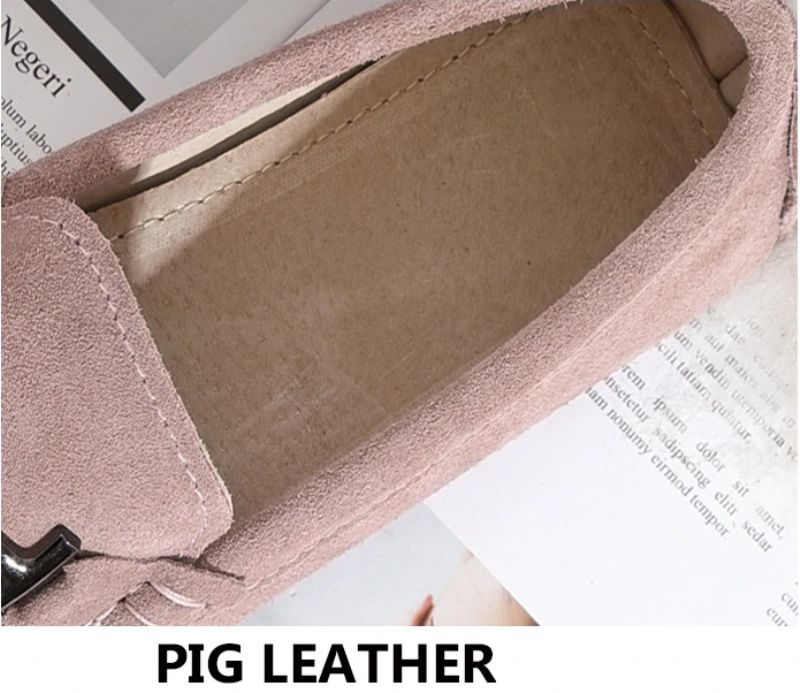 Nayah Dames Leren Driving Zwarte Loafer - Zwart
