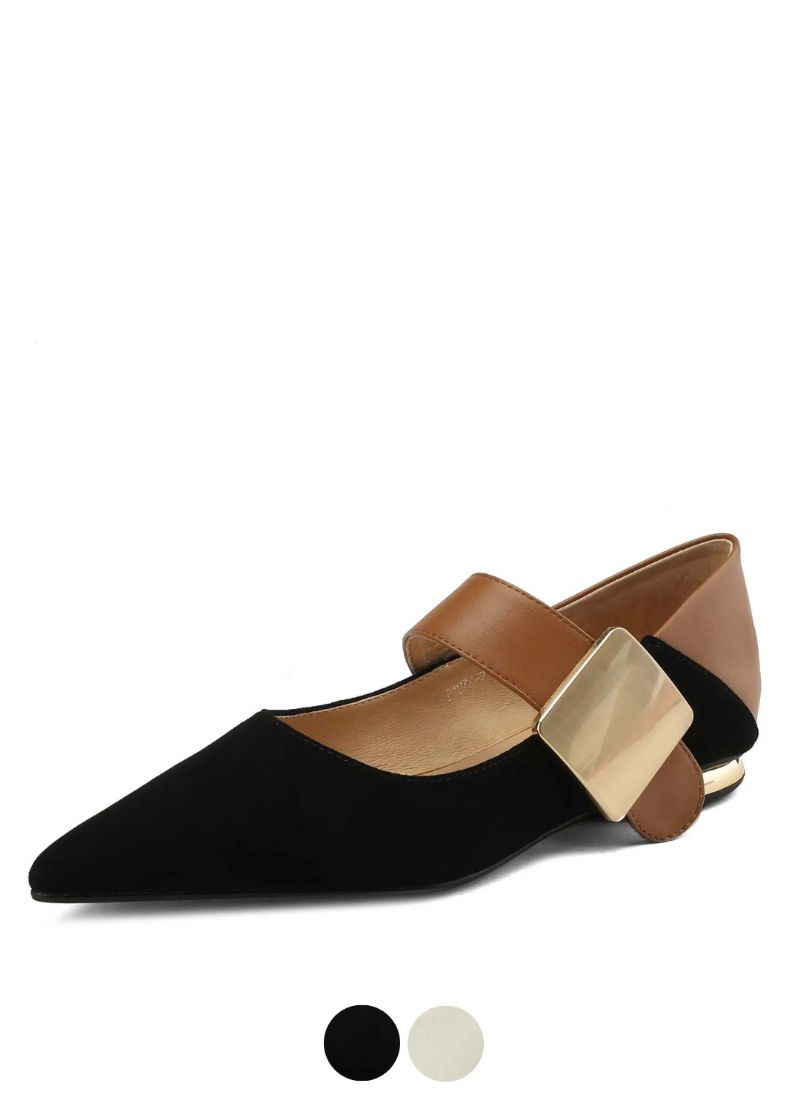 Naybi Dames Puntige Teen Platte Schoenen