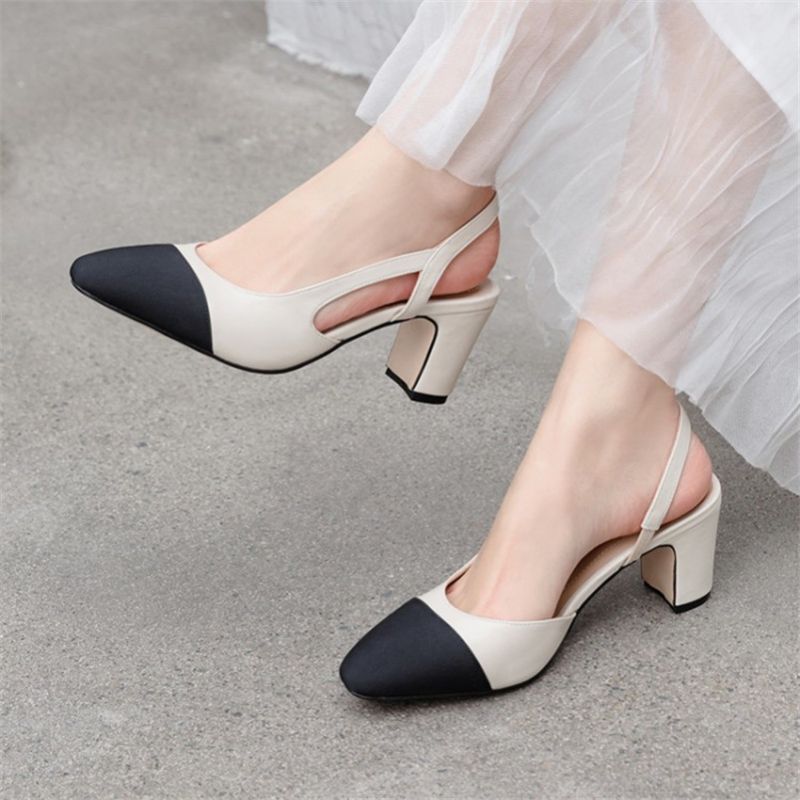 Nayi Dames Square Heel Pumps - Zwart