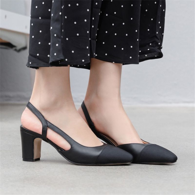 Nayi Dames Square Heel Pumps - Zwart
