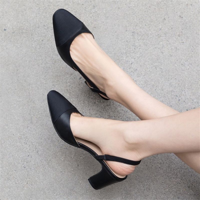 Nayi Dames Square Heel Pumps - Zwart