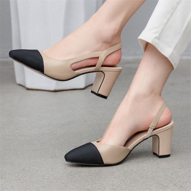 Nayi Dames Square Heel Pumps - Zwart