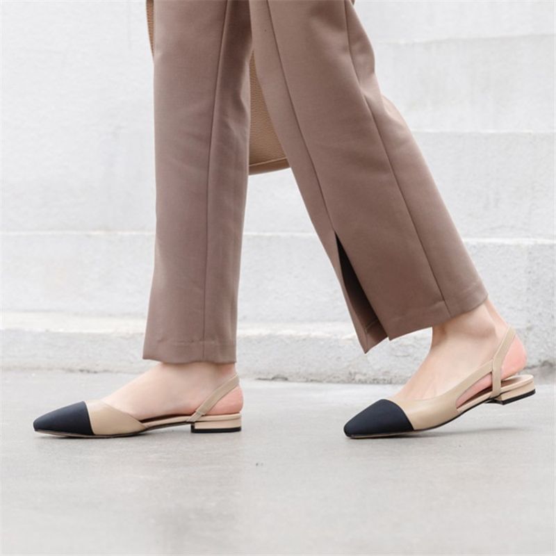 Nayi Dames Vierkante Neus Platte Schoenen Pumps - Zwart