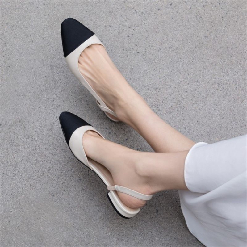 Nayi Dames Vierkante Neus Platte Schoenen Pumps - Zwart