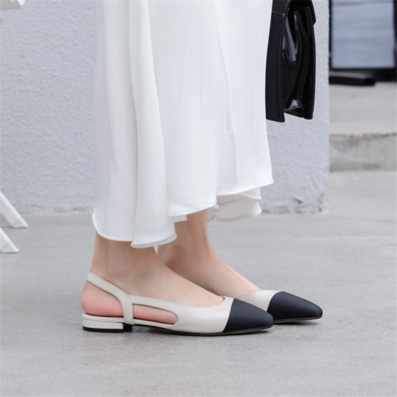 Nayi Dames Vierkante Neus Platte Schoenen Pumps - Zwart