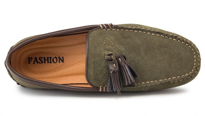 Ned Heren Loafers Casual Schoenen - Olijf