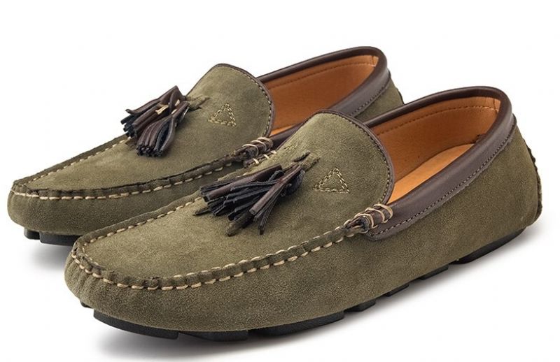 Ned Heren Loafers Casual Schoenen - Olijf