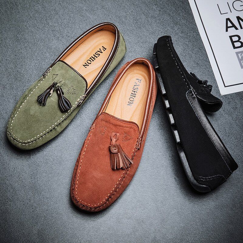 Ned Heren Loafers Casual Schoenen - Olijf