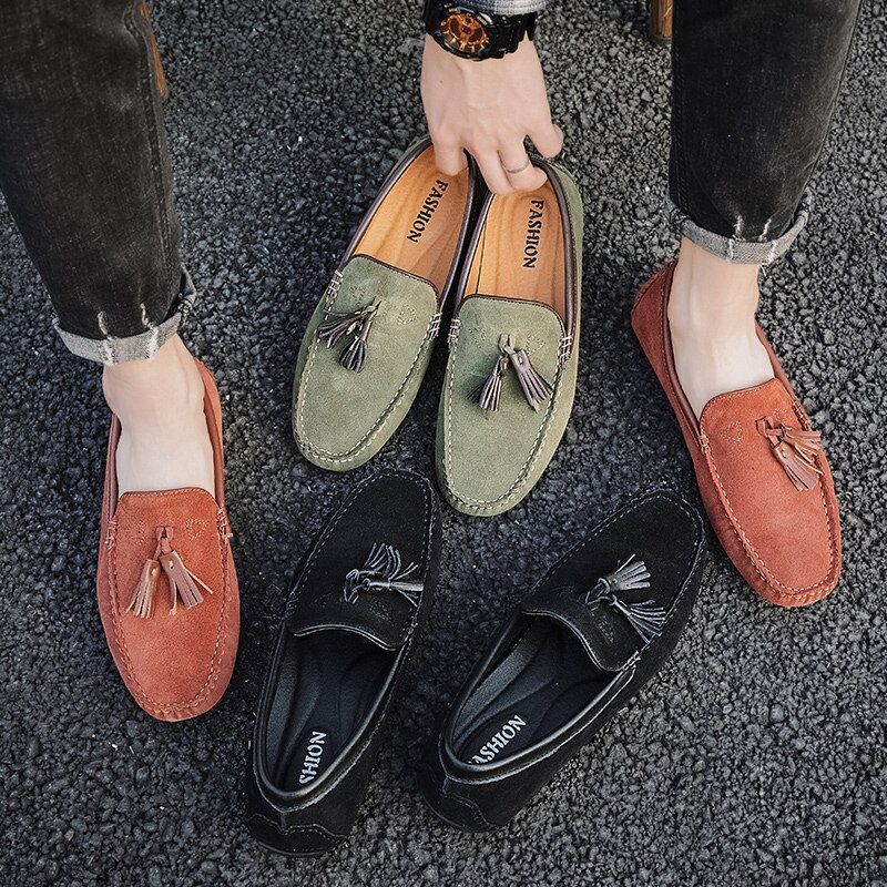 Ned Heren Loafers Casual Schoenen - Olijf
