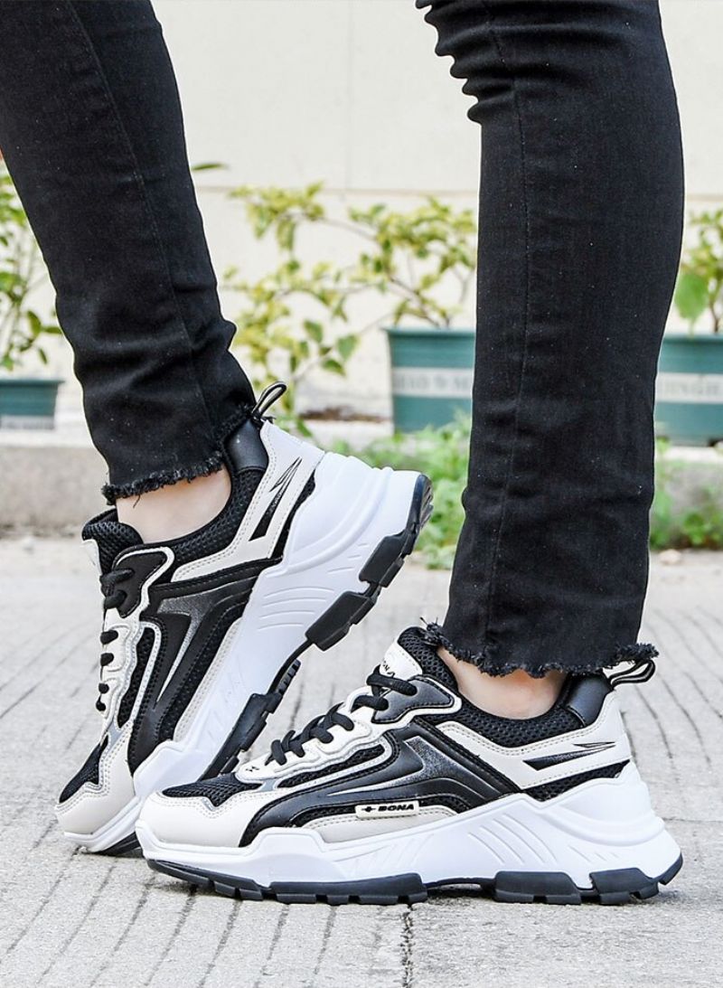 Neil Dames Sneaker Sportschoenen Voor Wandelen - Zwart