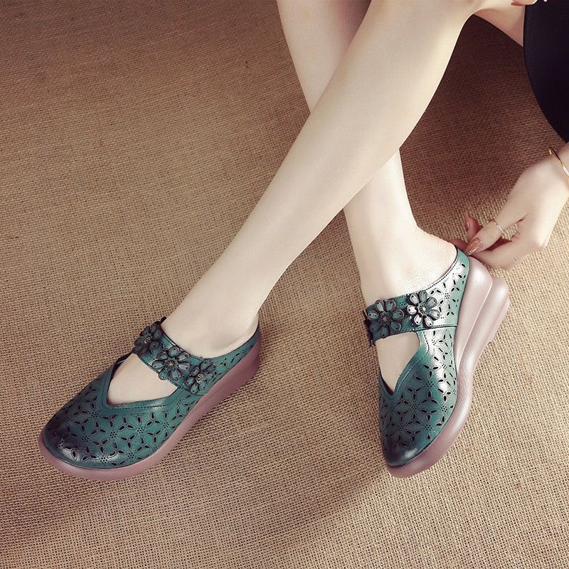Nelva Dames Wedges Sandaal - Wit