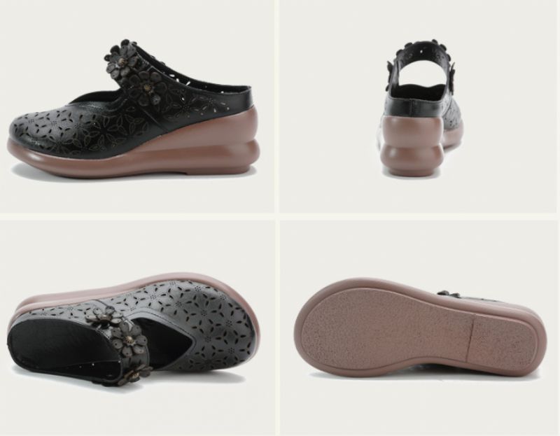 Nelva Dames Wedges Sandaal - Wit