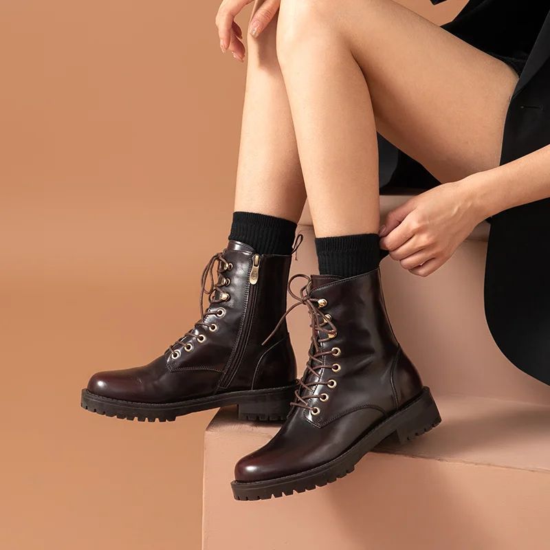 Neometta Dames Enkelhoge Boots - Wijn