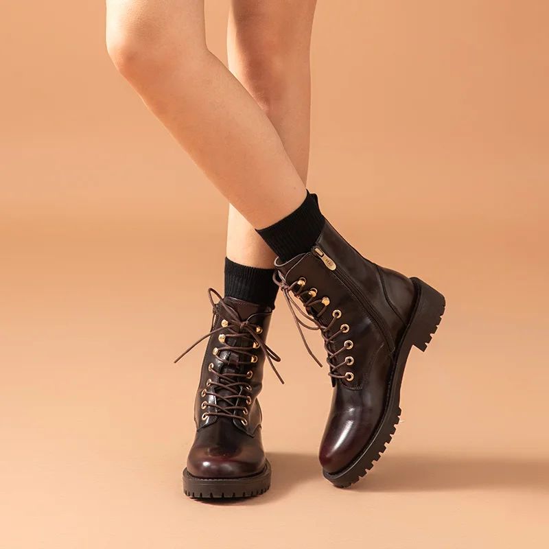 Neometta Dames Enkelhoge Boots - Wijn