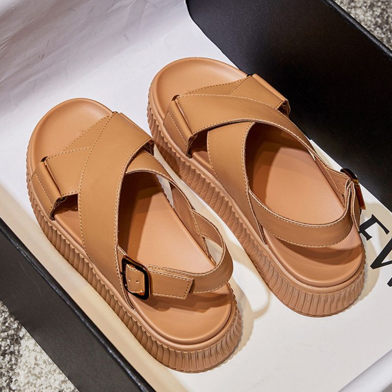 Nicole Dames Hoge Kwaliteit Sandaal - Beige