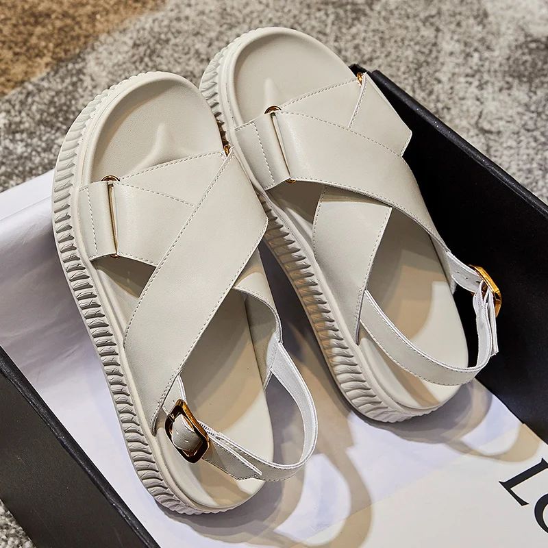 Nicole Dames Hoge Kwaliteit Sandaal - Beige