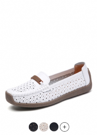 Nicolina Dames Ademende Leren Loafer Schoenen