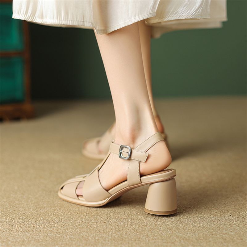 Nidia Dames Zomer Sandalen - Abrikoos