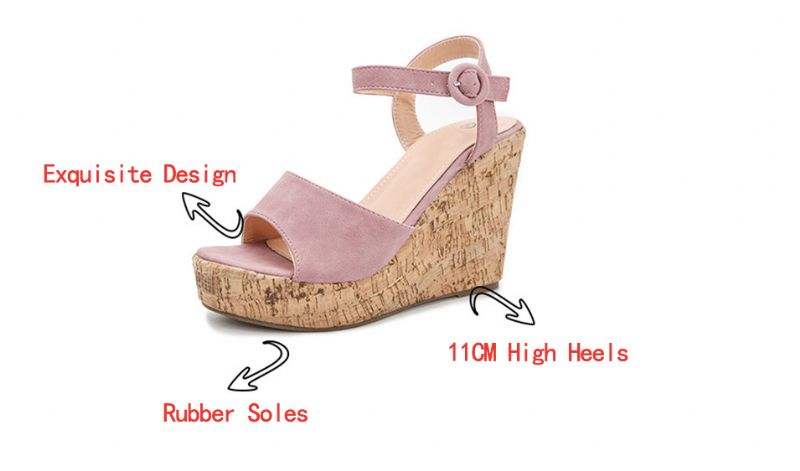 Nikki Dames Wedges - Blauw