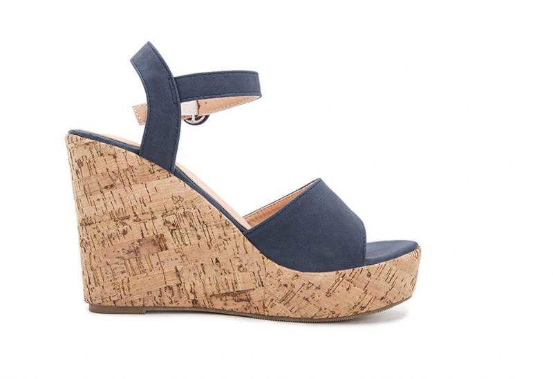 Nikki Dames Wedges - Blauw