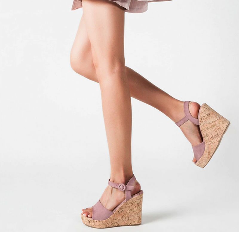 Nikki Dames Wedges - Blauw