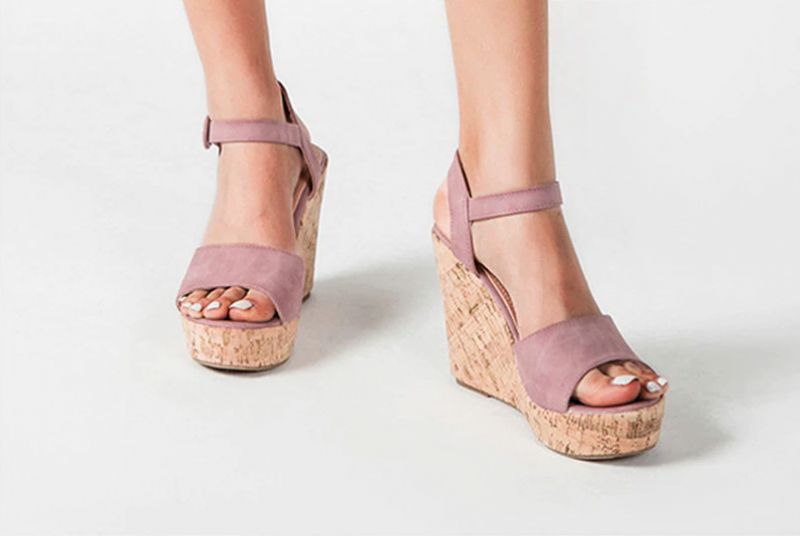 Nikki Dames Wedges - Blauw