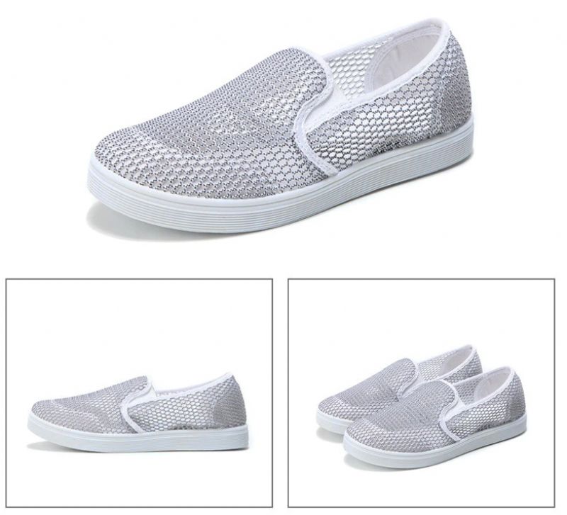 Ninel Dames Mode Platte Ademende Loafers Schoenen - Roze