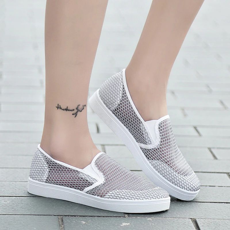 Ninel Dames Mode Platte Ademende Loafers Schoenen - Roze