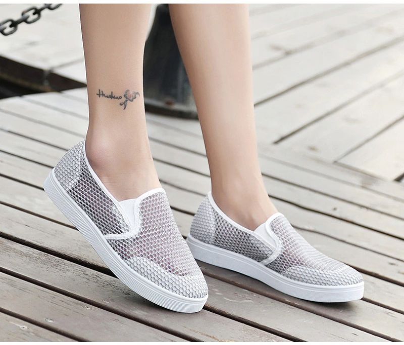 Ninel Dames Mode Platte Ademende Loafers Schoenen - Roze