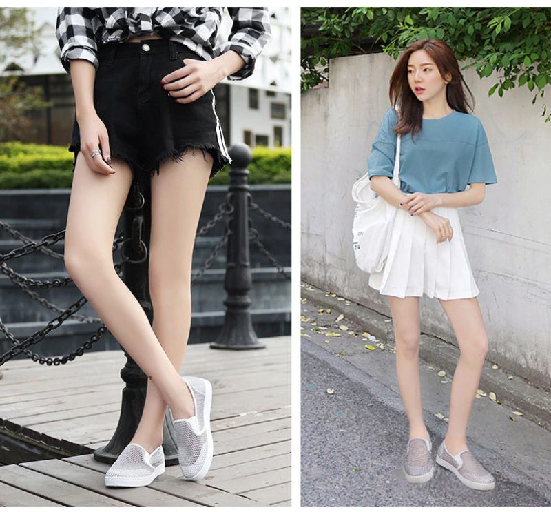 Ninel Dames Mode Platte Ademende Loafers Schoenen - Roze