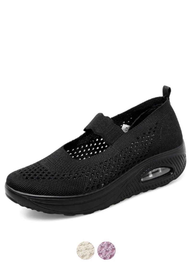 Ninoska Platform Slip-on Schoenen Voor Dames Zwarte