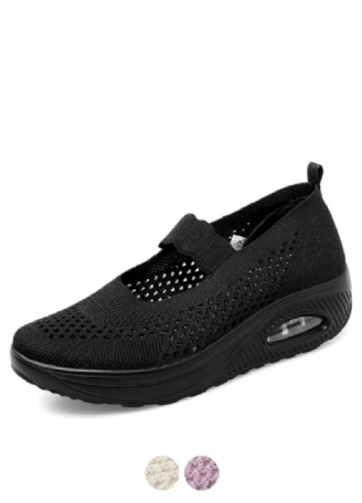 Ninoska Platform Slip-on Schoenen Voor Dames Zwarte