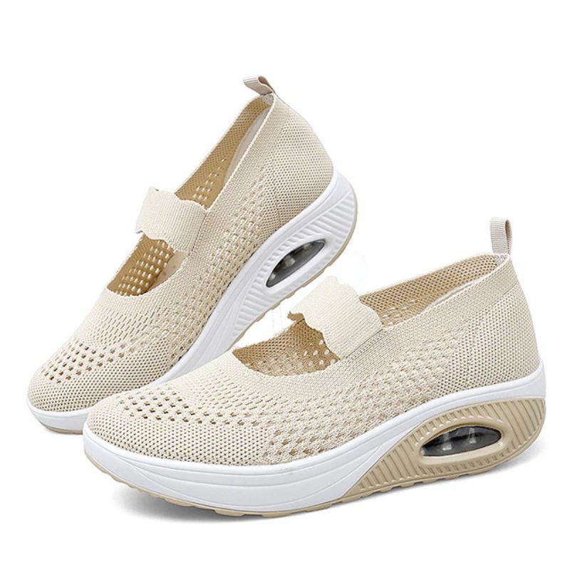 Ninoska Platform Slip-on Schoenen Voor Dames Zwarte - Zwart
