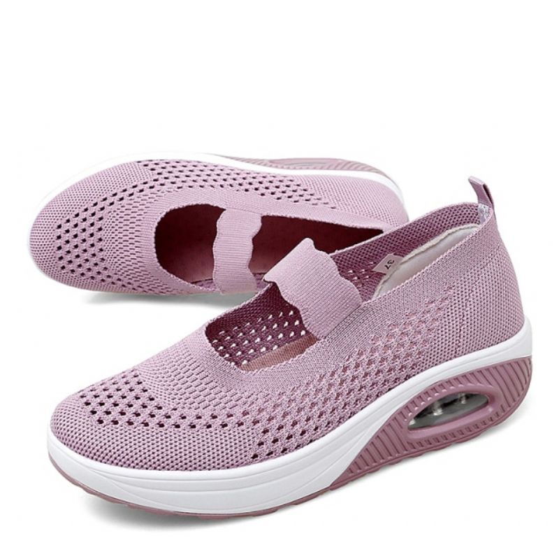 Ninoska Platform Slip-on Schoenen Voor Dames Zwarte - Zwart