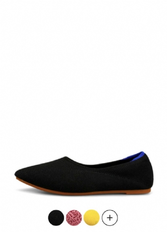 Ninsar Dames Platte Zwarte Schoenen