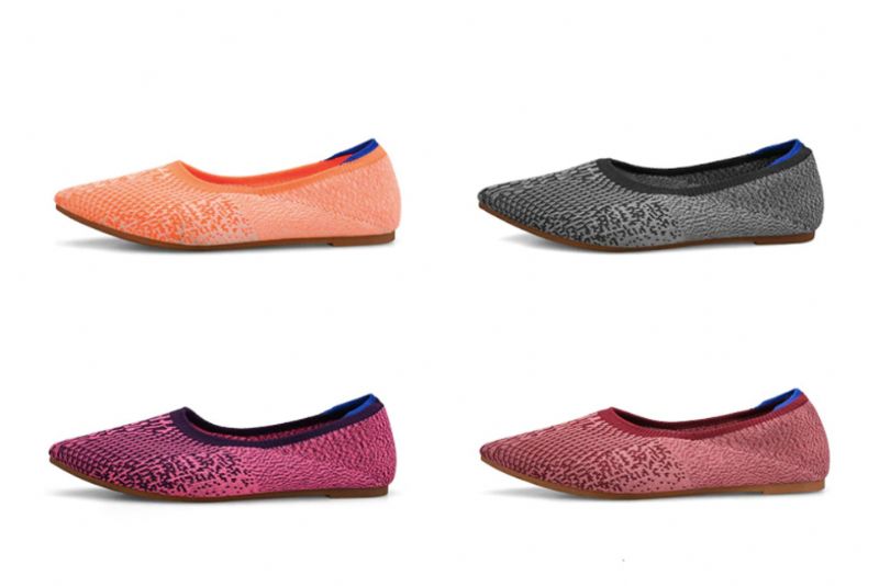 Ninsar Dames Platte Zwarte Schoenen - Zwart