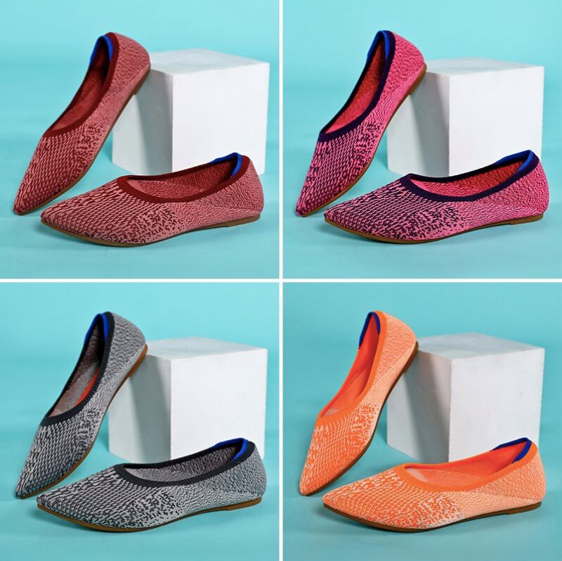 Ninsar Dames Platte Zwarte Schoenen - Zwart