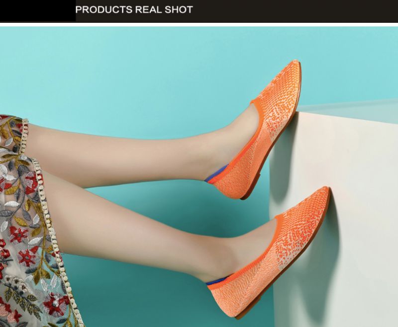 Ninsar Dames Platte Zwarte Schoenen - Zwart