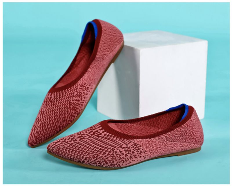 Ninsar Dames Platte Zwarte Schoenen - Zwart