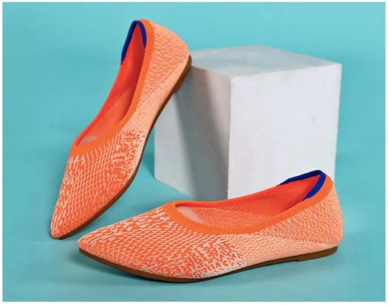 Ninsar Dames Platte Zwarte Schoenen - Zwart