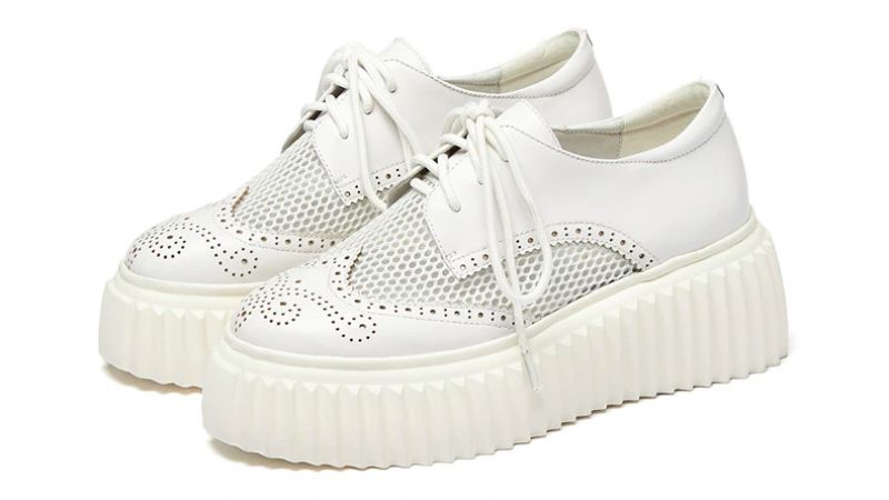 Nix Dames Platform Oxford Schoenen - Zilver