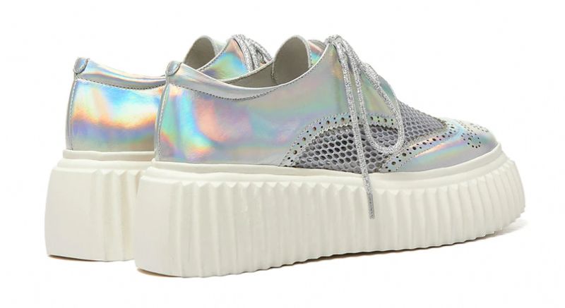 Nix Dames Platform Oxford Schoenen - Zilver
