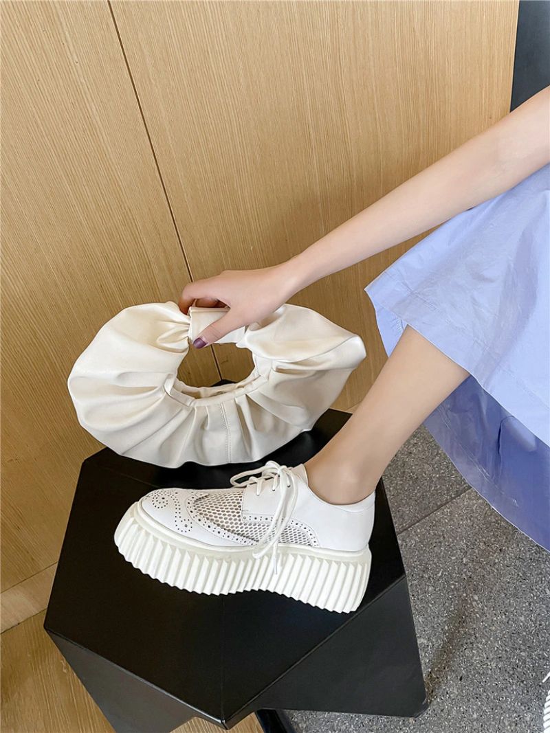 Nix Dames Platform Oxford Schoenen - Zilver