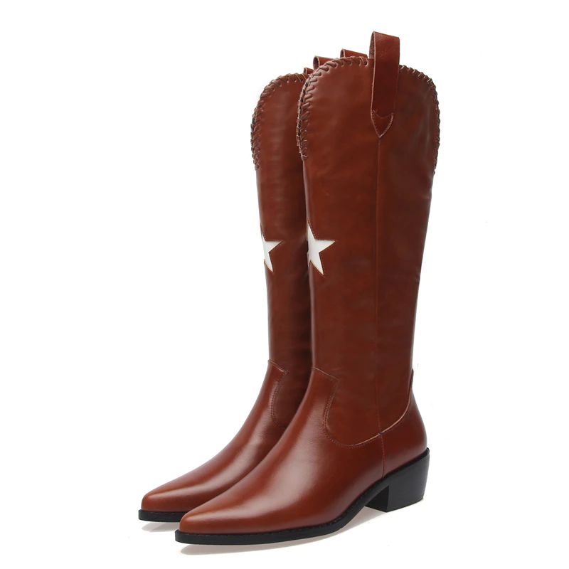 Noah Dames Herfst Winter Kniehoge Laarzen - Zwart Zonder Bont