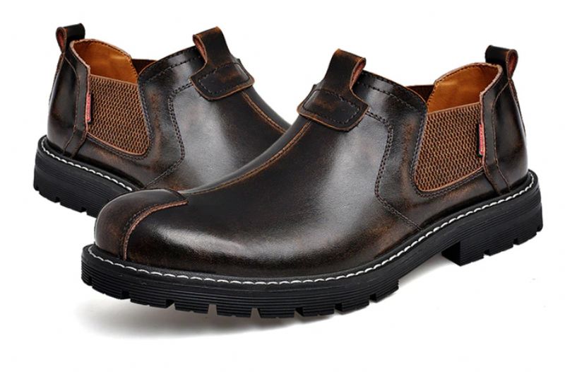 Noe Heren Slip-on Oxford - Zwart