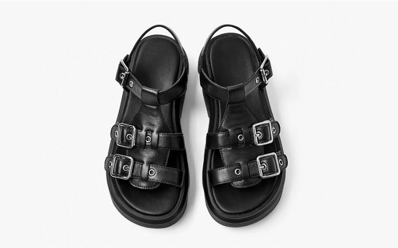 Noel Dames Platform Sandaal - Zwart