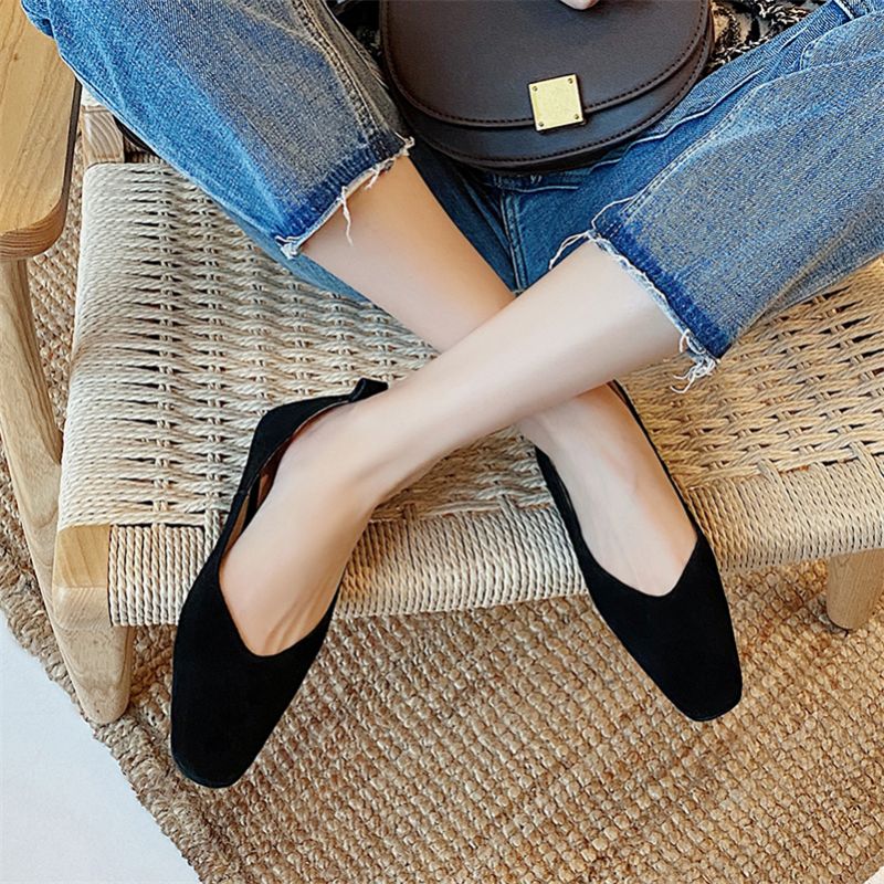 Norkis Dames Leren Casual Platte Schoenen - Zwart