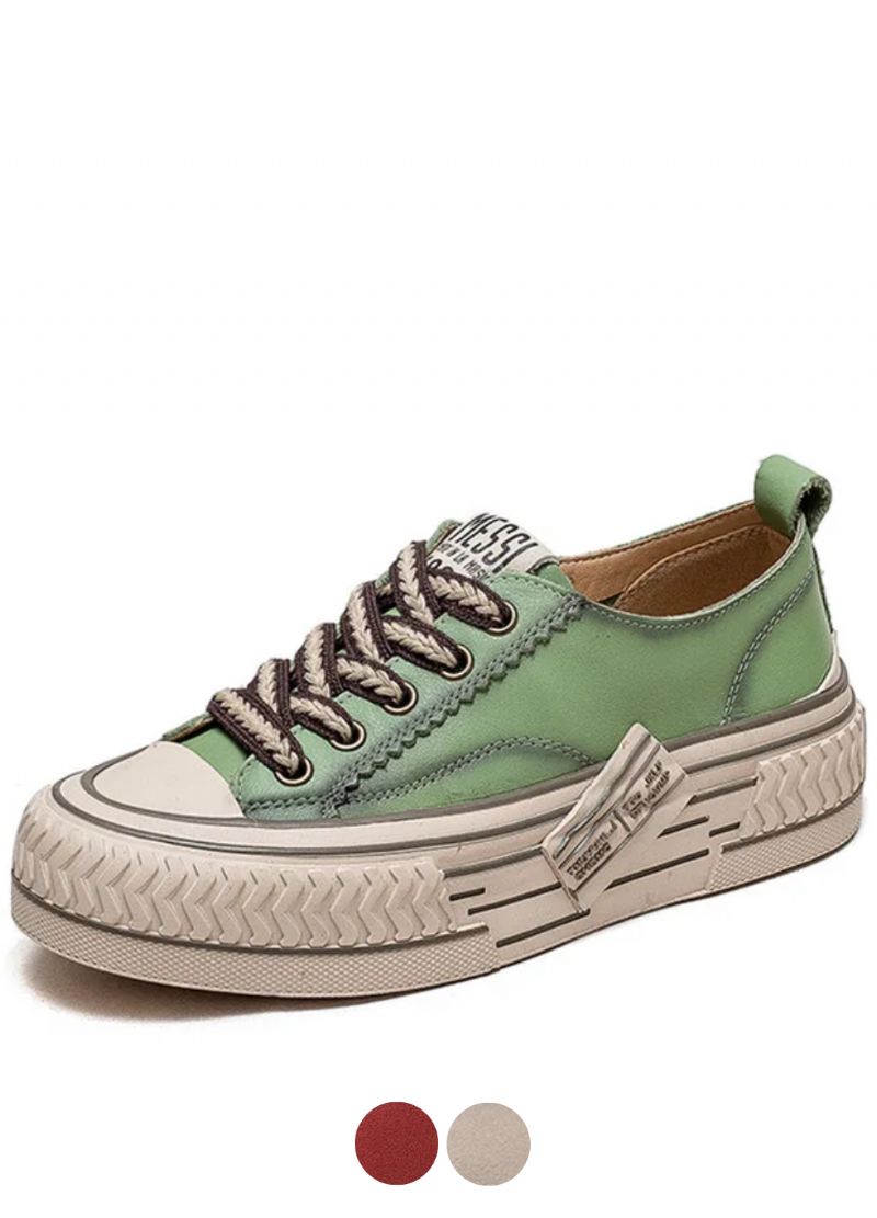 Norys Dames Comfortabele Veter Sneakers