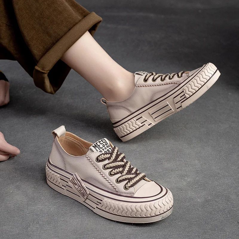 Norys Dames Comfortabele Veter Sneakers - Groen
